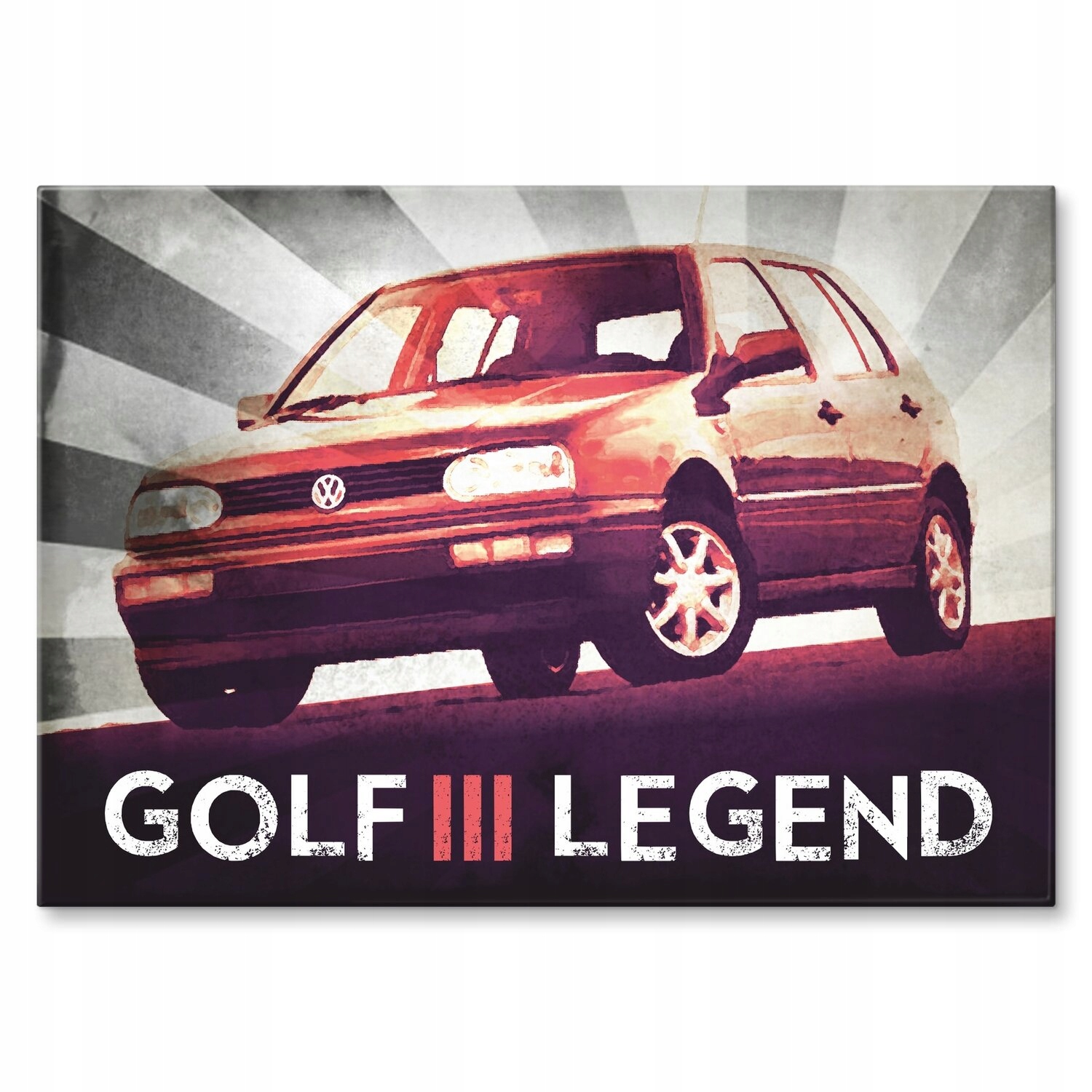 Kovový plakát Golf III Legend Dárek 42 x 59 cm