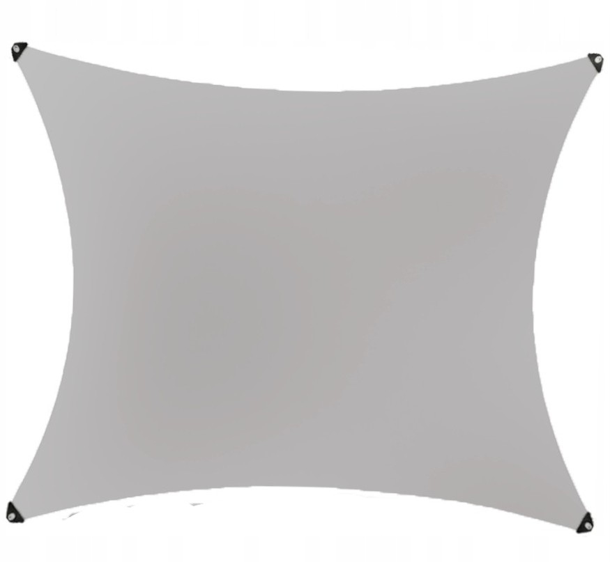 Zahradní sluneční plachta Voděodolná 6x4 Světle šedá Obdélník