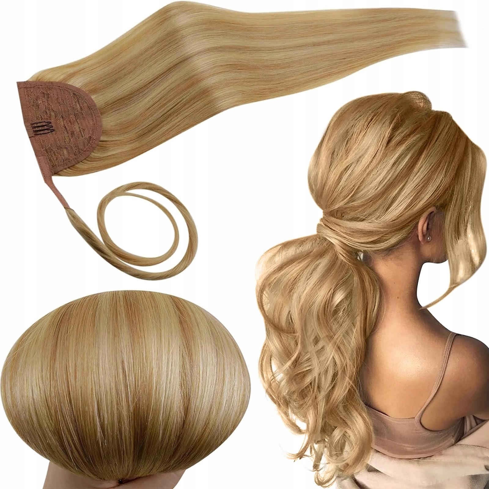 Runature Prodloužení poníka Blond 12 palců/30 cm Poník Pravé vlasy