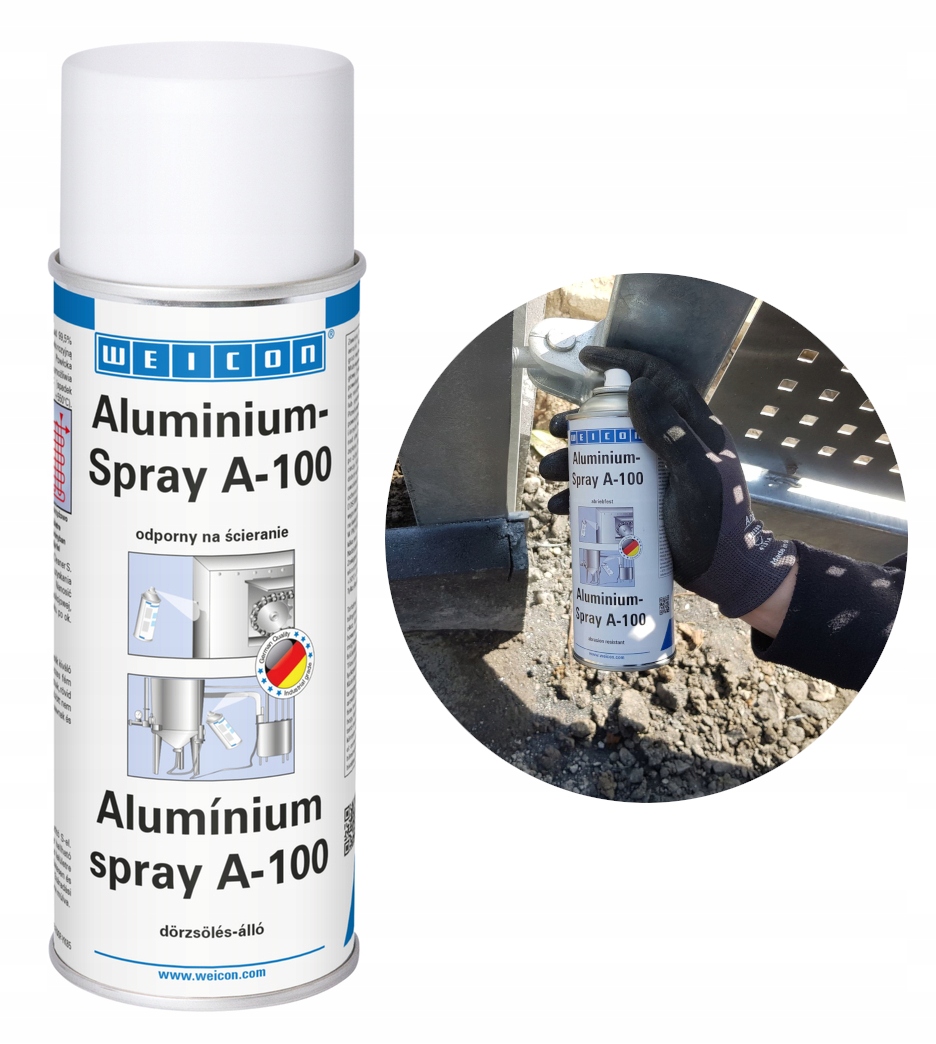 WEICON POWŁOKA ANTYKOROZYJNA MATOWA ALUMINIUM 0,4L