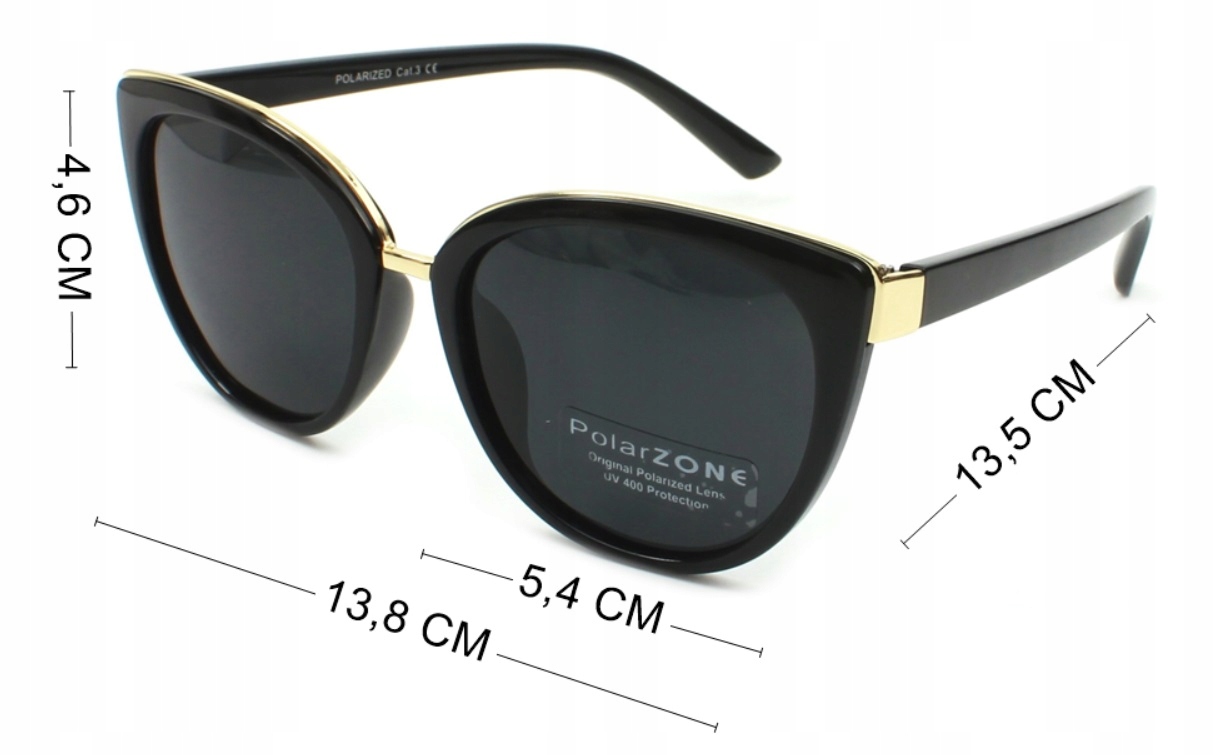 OKULARY PRZECIWSŁONECZNE DAMSKIE POLARYZACYJNE filtr UV 400 modne białe Typ ochrony filtr UV-400 kat. 3