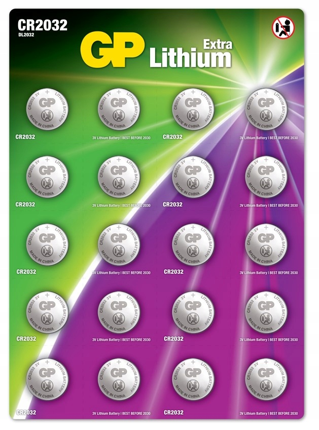 

20x Bateria litowa Gp Extra CR2032 guzikowa 3V
