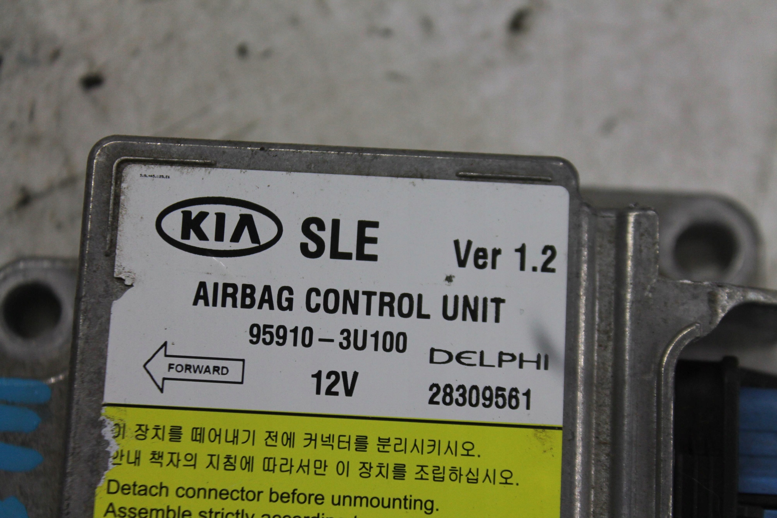 modulo SENSOR airbag 95910-3U100 KIA SPORTAGE III 10-14