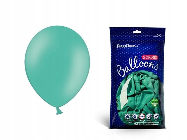 

Turkusowe balony przyjęcia pastelowe 12cm 100sztuk