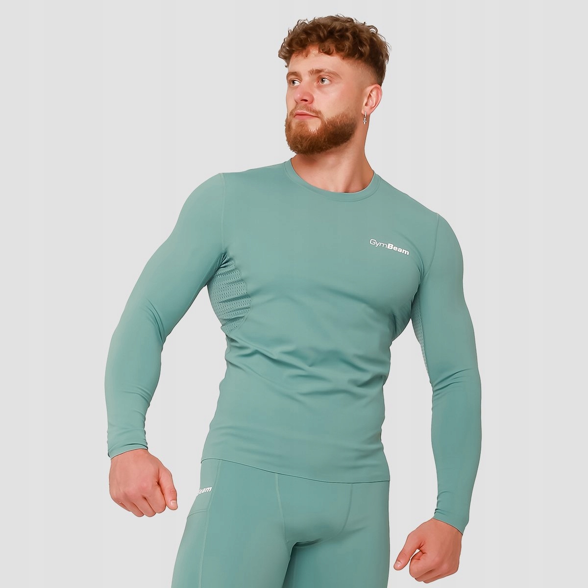 GymBeam Kompresyjna Koszulka z długim rękawem High Blue XXXL
