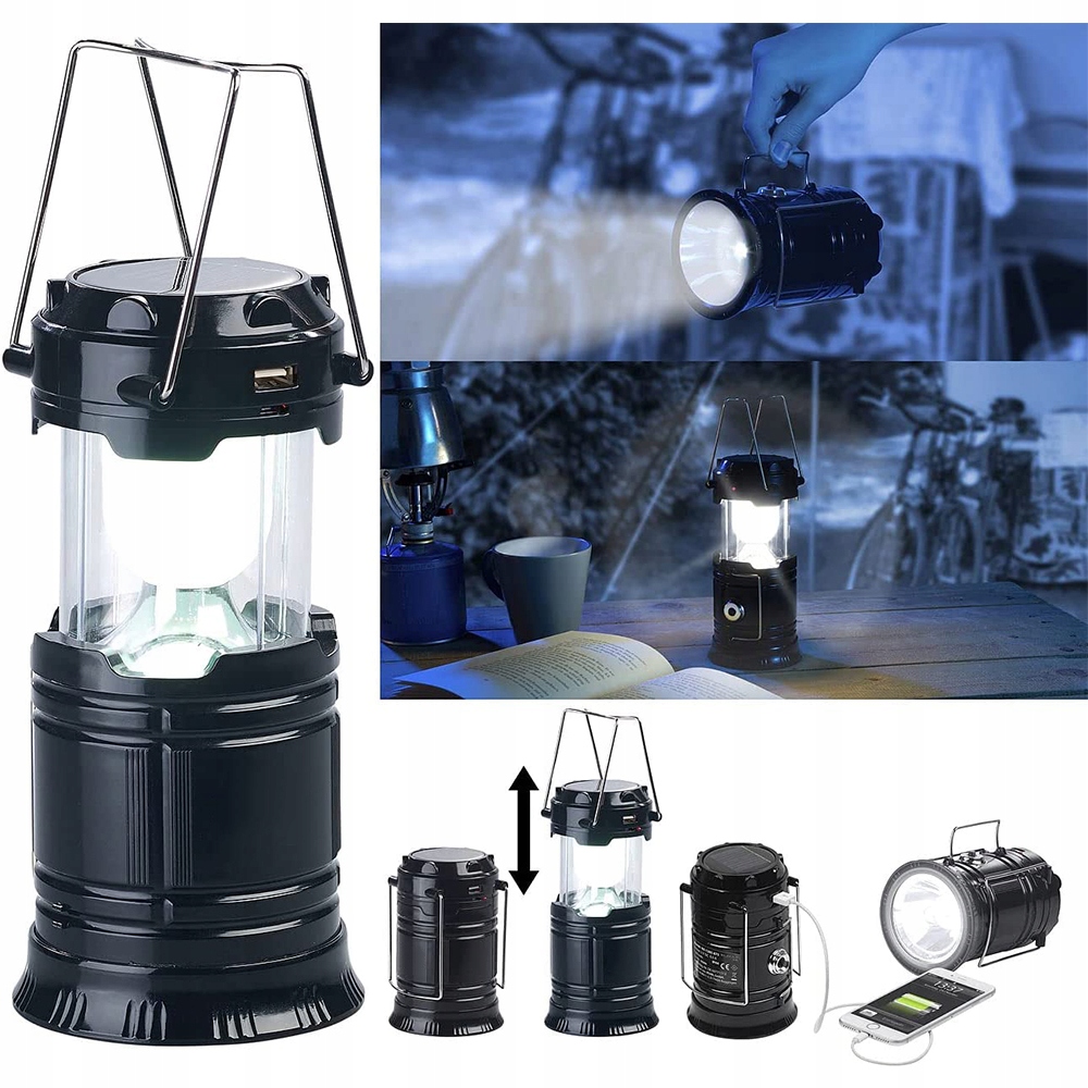 LAMPKA TURYSTYCZNA LATARKA KEMPINGOWA SOLARNA LED Kod producenta SP3534BKAA - LAMPKA TURYSTYCZNA