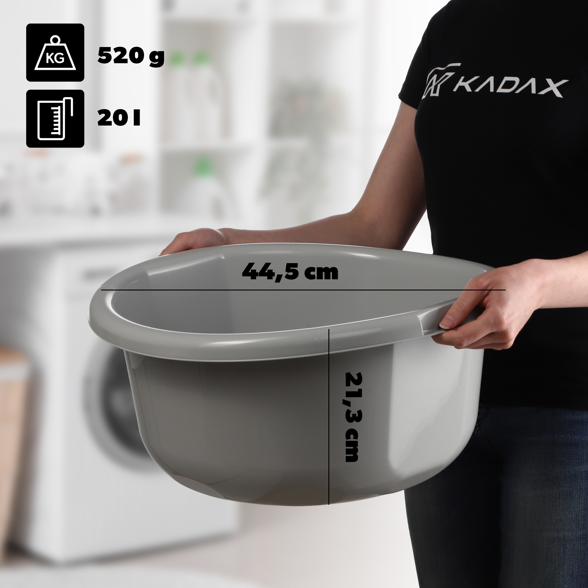 MISKA NA PRANIE 20L OKRĄGŁA MIEDNICA SZARA Kod producenta K7962