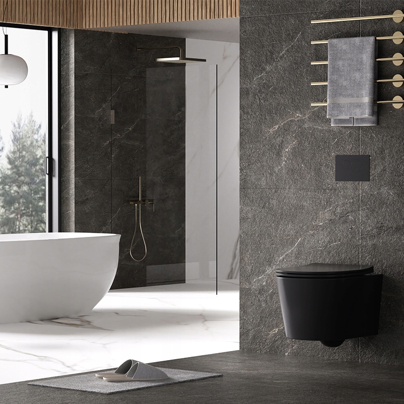 MISKA WC WISZĄCA TORNADO ELITE-MTB-03 CZARNY MAT WOLNOOPADAJĄCA DUROPLAST Marka Hydrosan