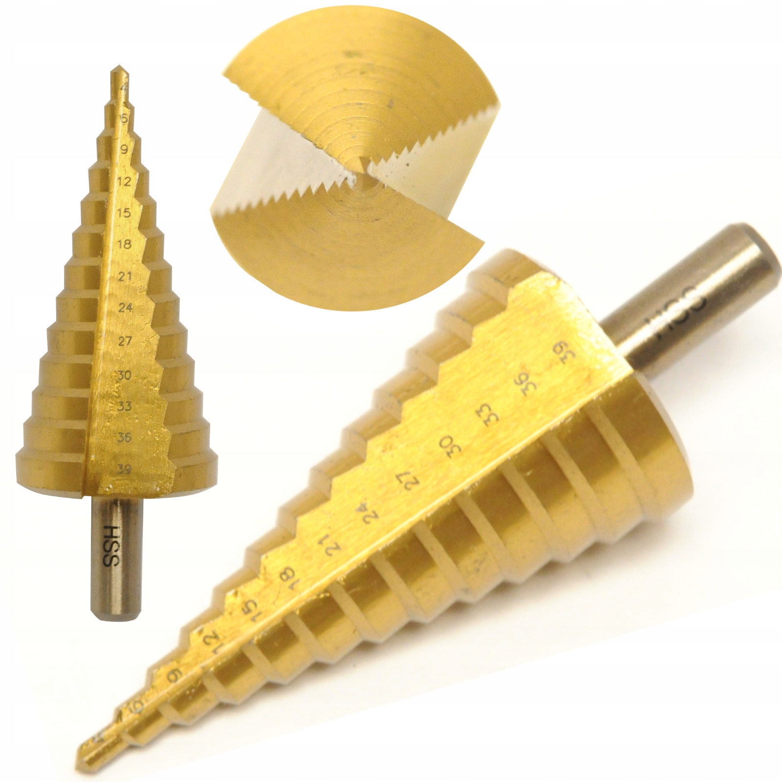 

Wiertło Stożkowe Stopniowe 4-39MM Hss Tytan