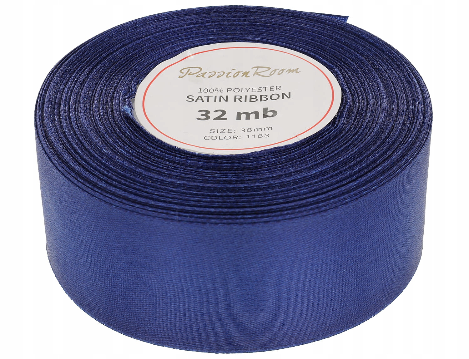 [838203] Wstążka satynowa 38mm 32mb szafirowa