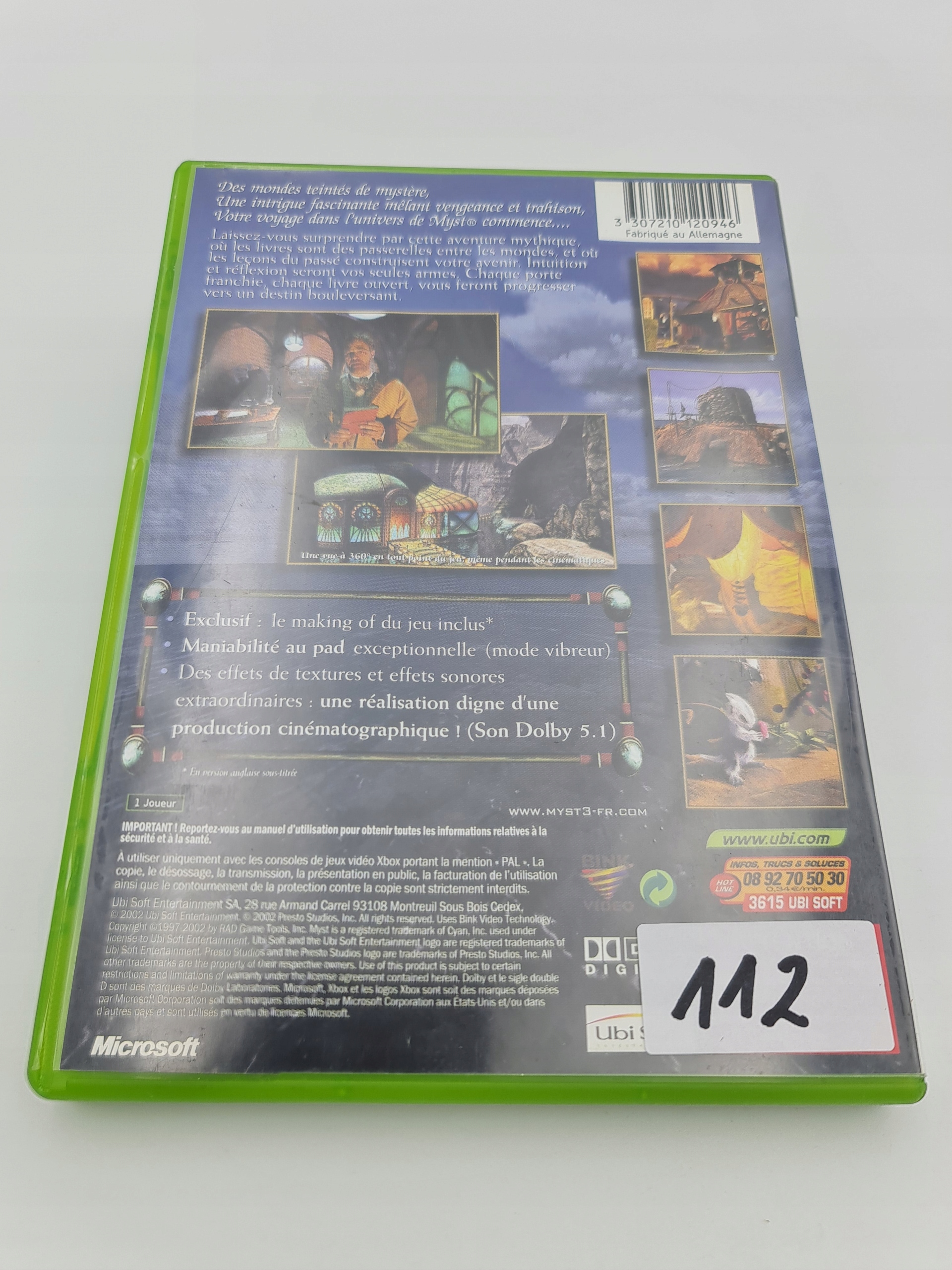 XBOX MYST III EXILE Platforma Xbox