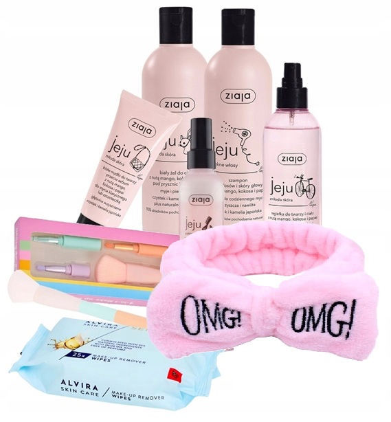 Zestaw Ziaja Jeju różowy 8w1 dla nastolatki