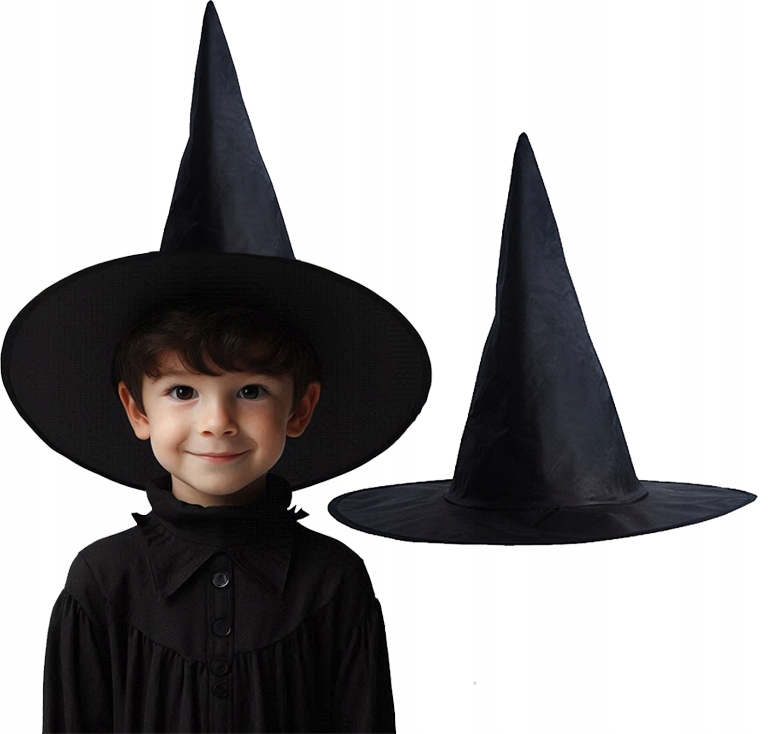 Kapelusz Czapka Wiedźmy Czarownicy HALLOWEEN Andrzejki Strój Bal 35cm