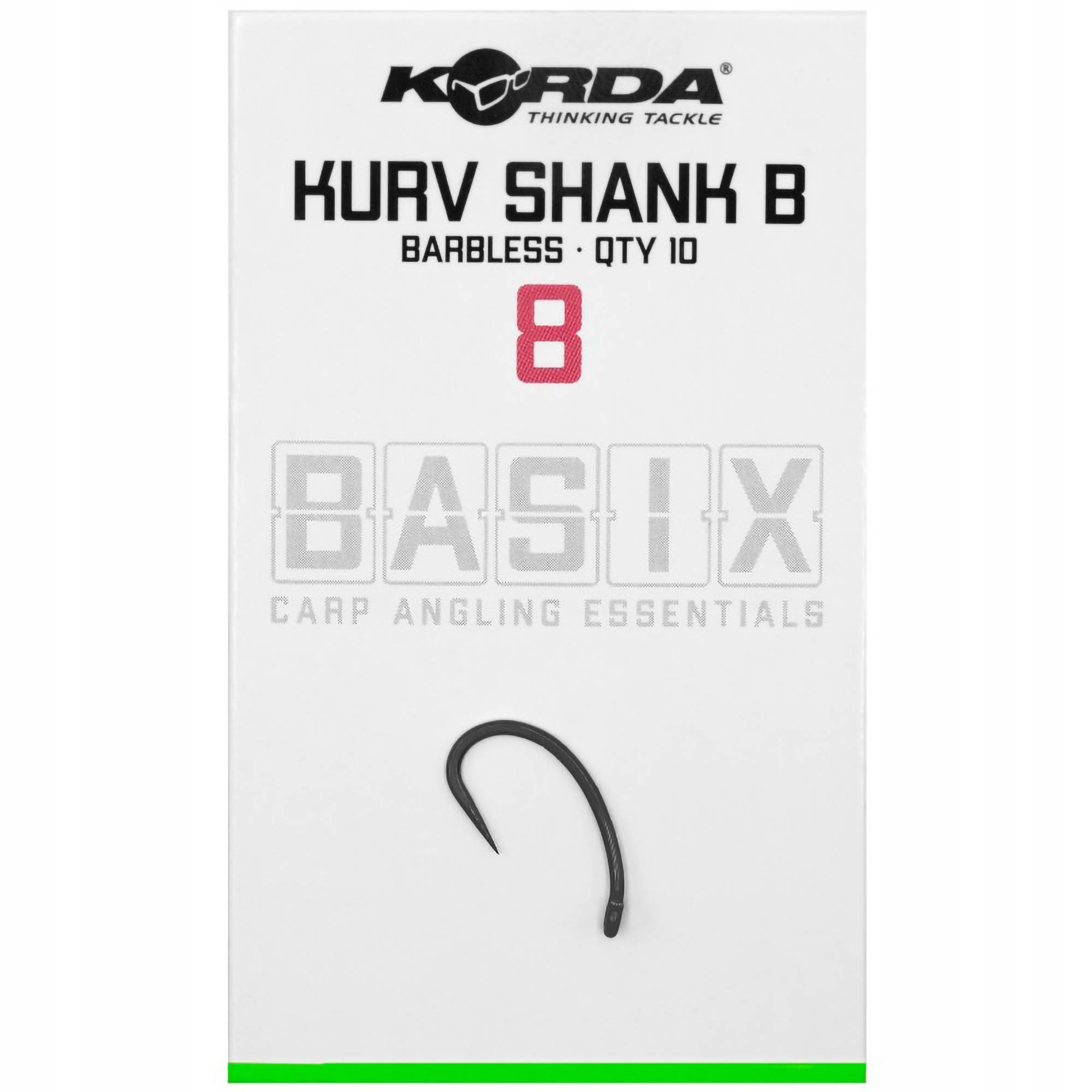 Haczyki Korda Basix Kurv Barbless 8