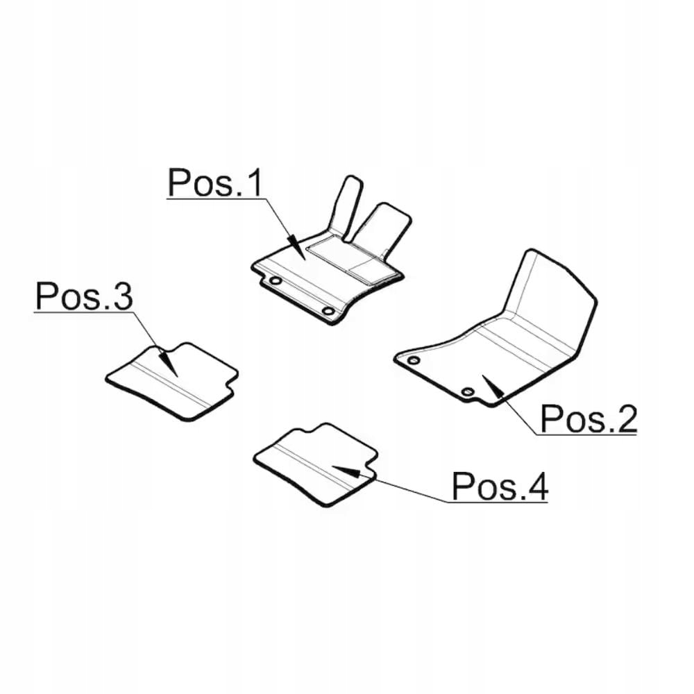 DYWANIKI WELUROWE MERCEDES-BENZ C KLASA S206/W206 4SZT. A2066802205 9J74 Stan opakowania oryginalne