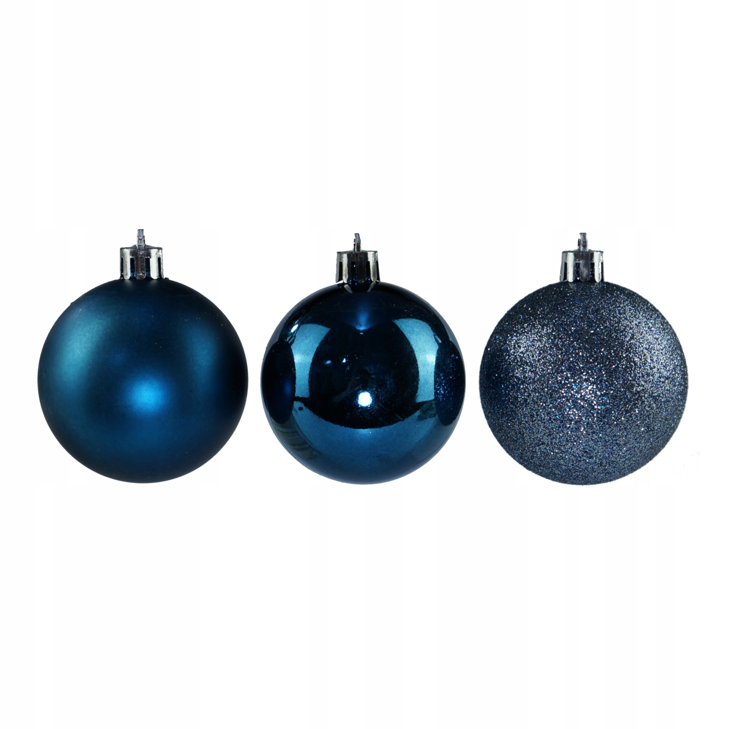 

Bombki choinkowe 6 cm 12 szt nietłukące niebieskie