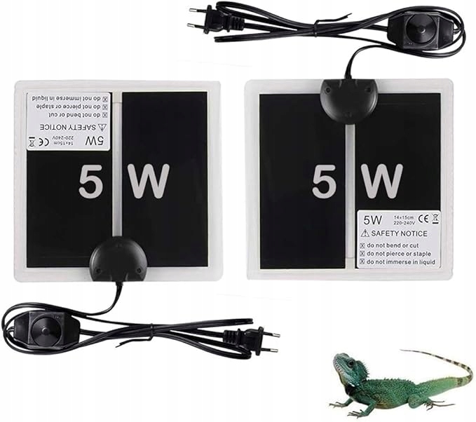 Topné podložky do terária Vyhřívací Podložka s regulací teploty 2 ks