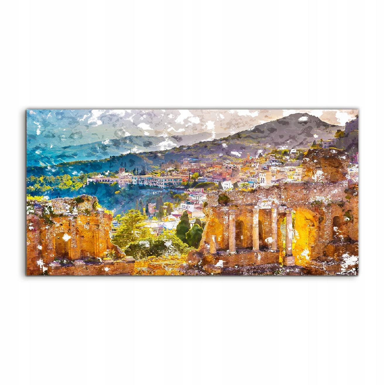 

Obraz akrylowy 120x60 wiszący Ruiny Taormina Teatr