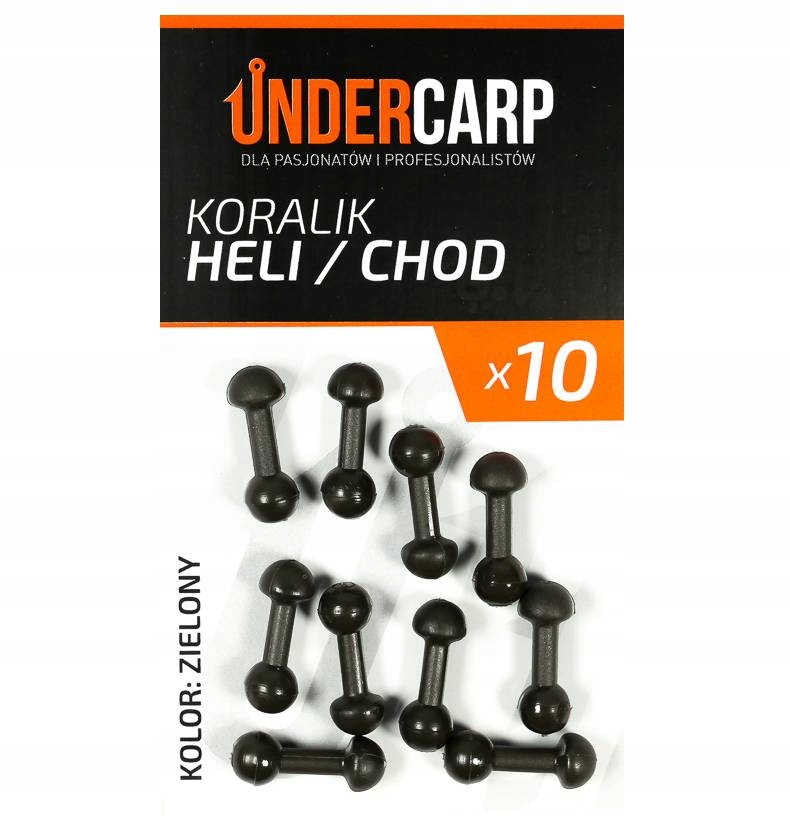 UnderCarp Koralik Heli Chod Zielony 10 sztuk