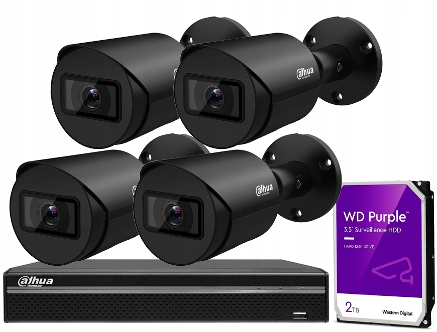 Sada monitorovania Dahua 4MPx WizSense s analytikou Ai 4 kamery IPC-HFW2441S