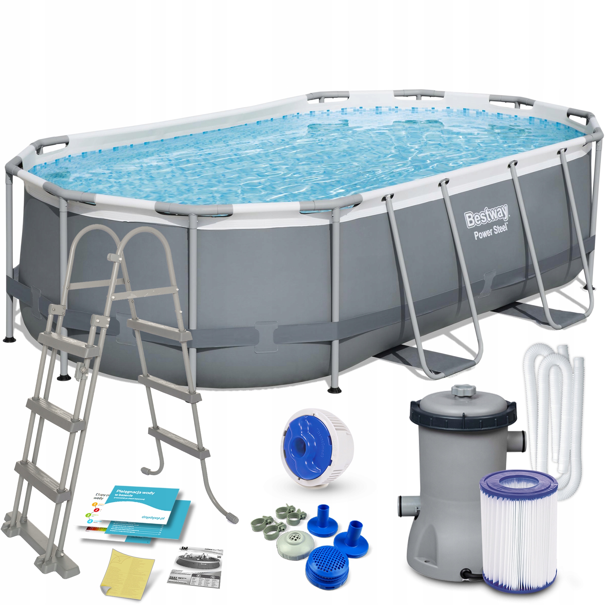 

Basen ogrodowy Stelażowy 427x250x100 Bestway 11w1