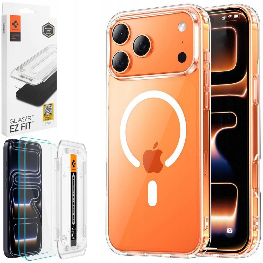 Pouzdro Jcpal DualPro MagSafe Case 2x Sklo Spigen pro Apple iPhone 17 Pro