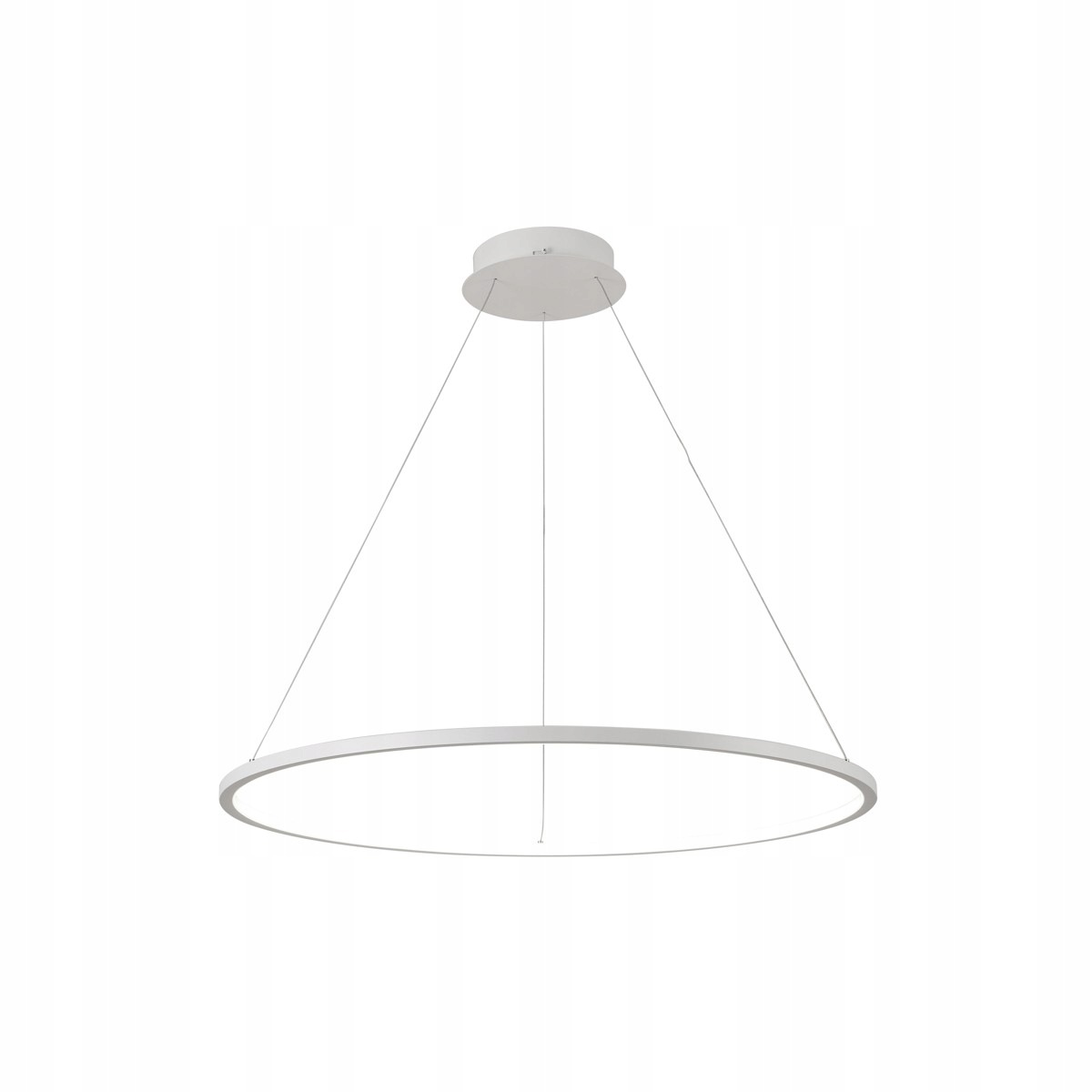 Vinola, Moderná biela závesná lampa, Led krúžok, 38W, 3040LM, 60 cm