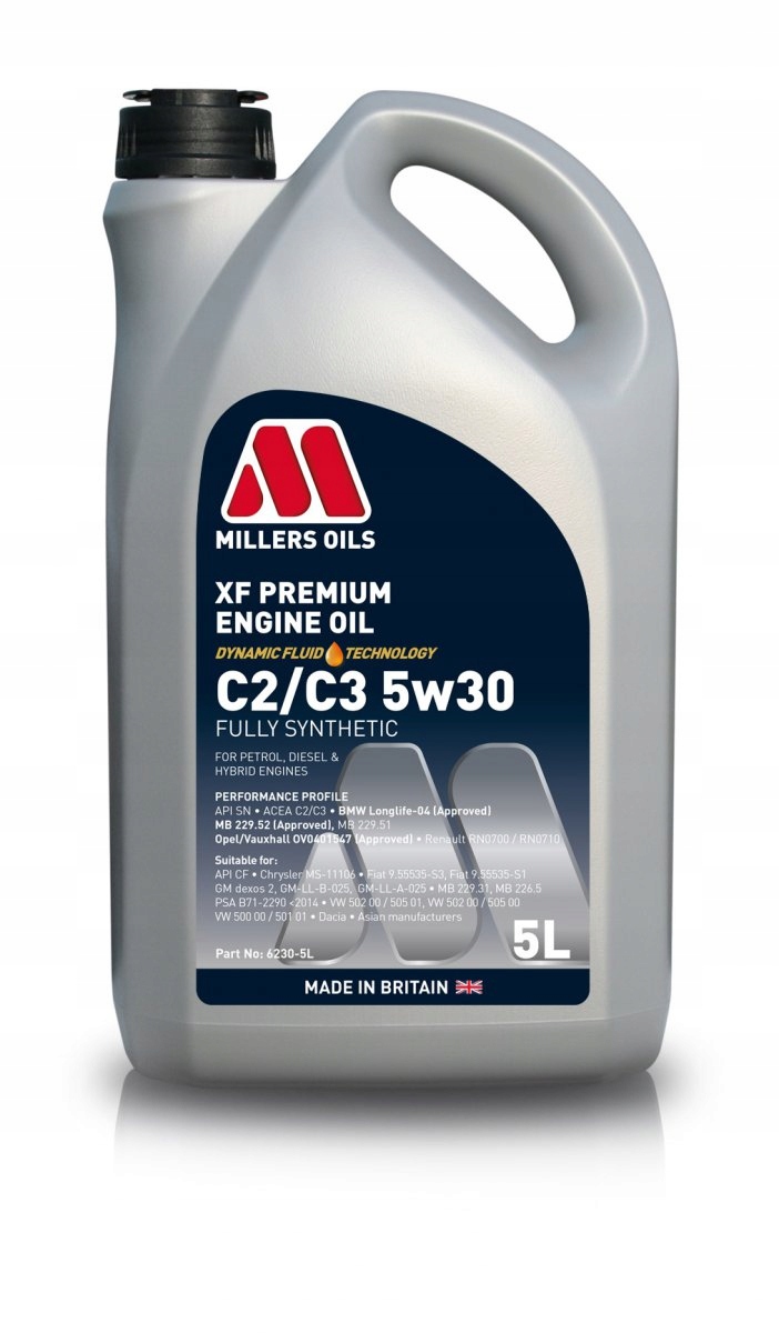 

Millers Xf Premium C2 C3 5W30 5L 6230