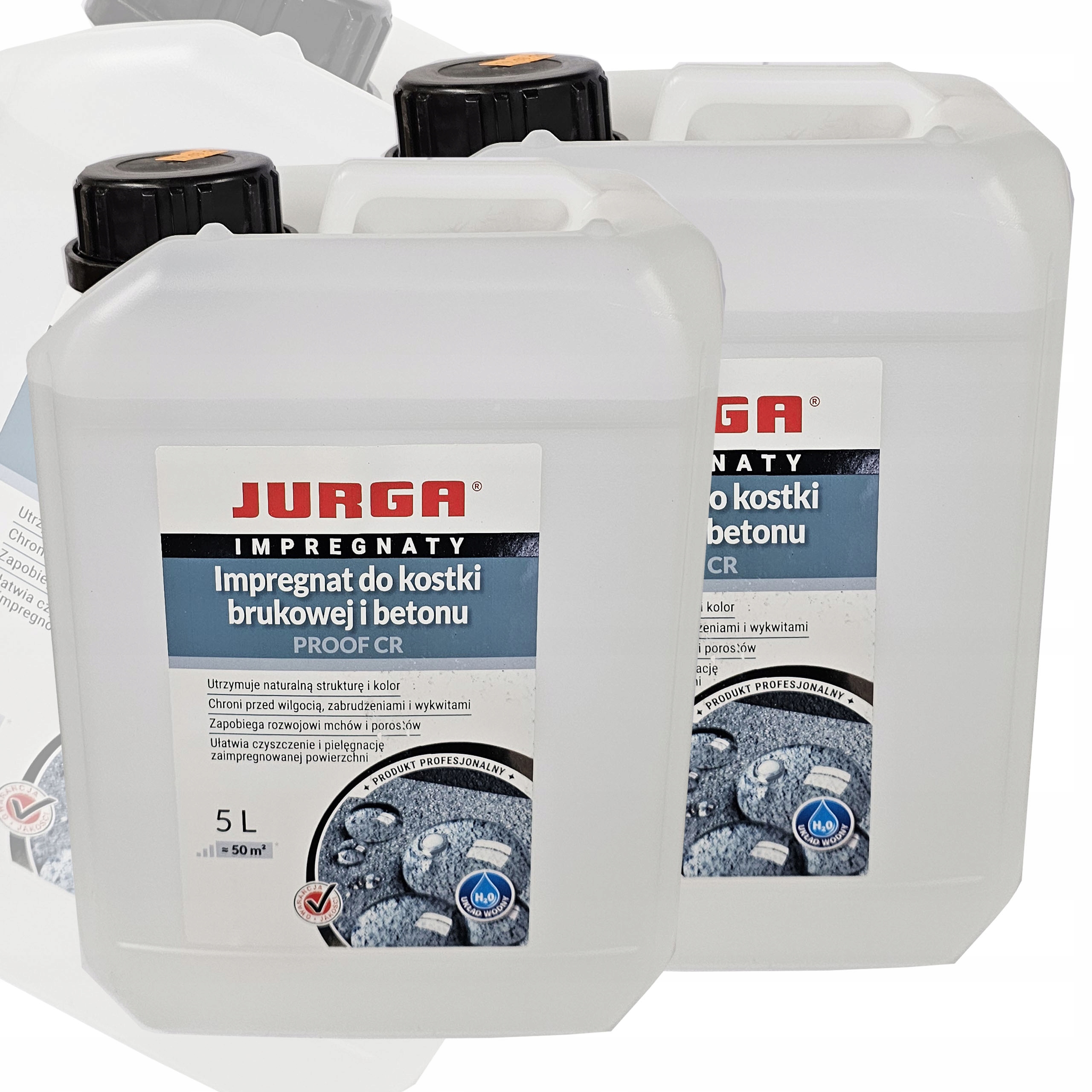 Impregnat do Kostki Brukowej Hydrofobowy Proof Cr 5L Jurga Zestaw 2szt