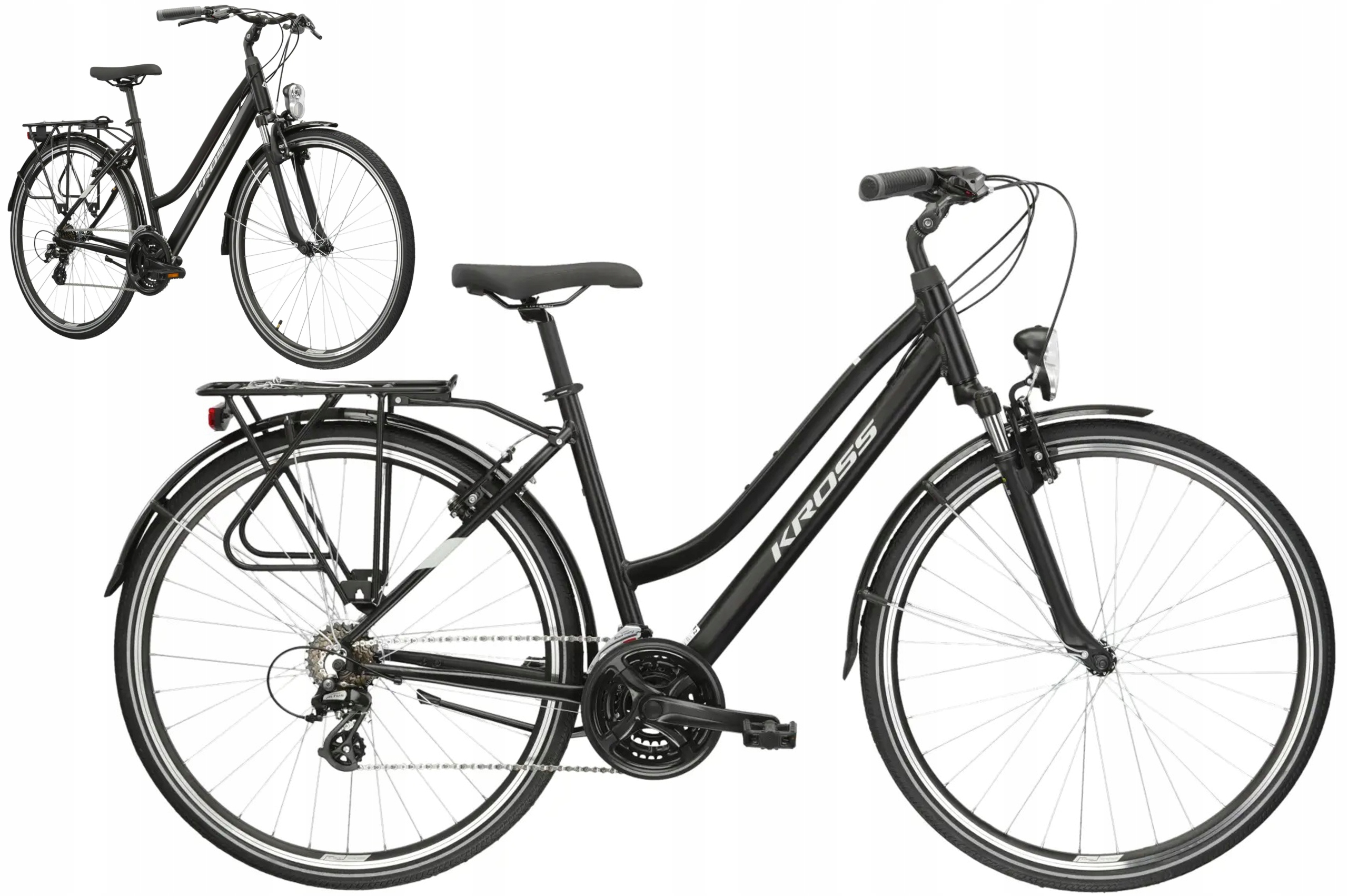 Rower trekkingowy 28" Kross Trans 2.0 rama L 19" czarny szary R24