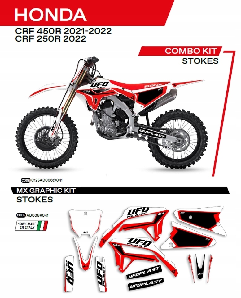 Ufo Sada Nálepiek (oklein) Honda Crf 250R '22 Crf 450R '21-'22 Stokes K