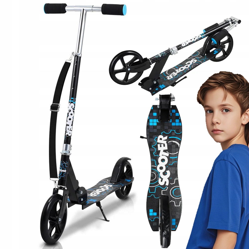 Hulajnoga Miejska Dla Dzieci Składana Kompaktowa Duże Koła 200mm