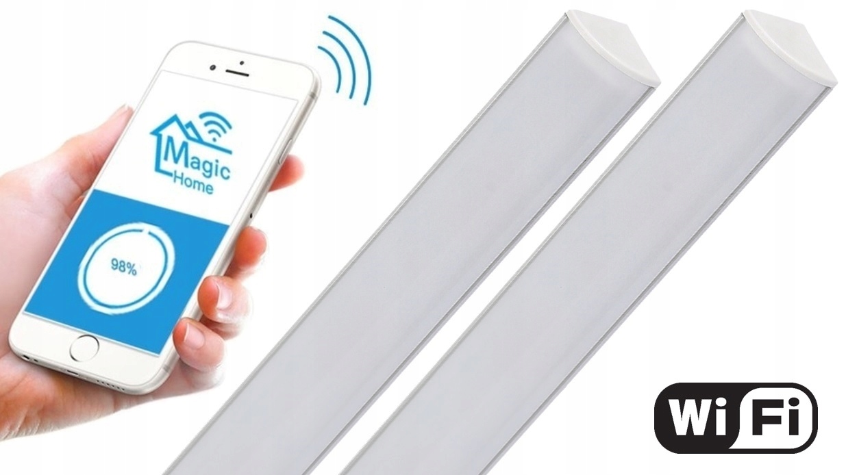 Led rohová nábytková lišta pod skříňku 2x160 cm WiFi