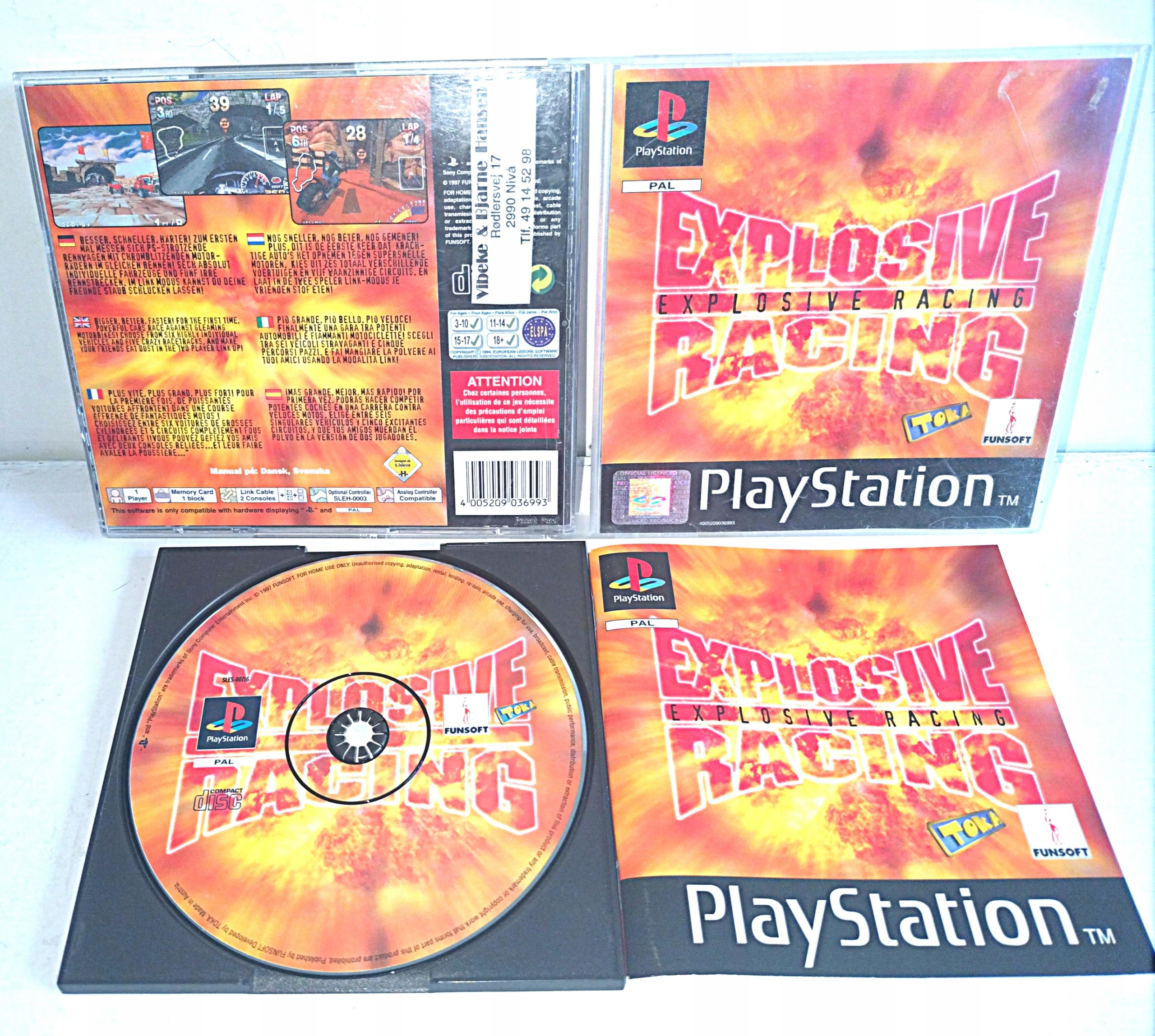 Gra EXPLOSIVE RACING Sony PlayStation (PSX) 3XA