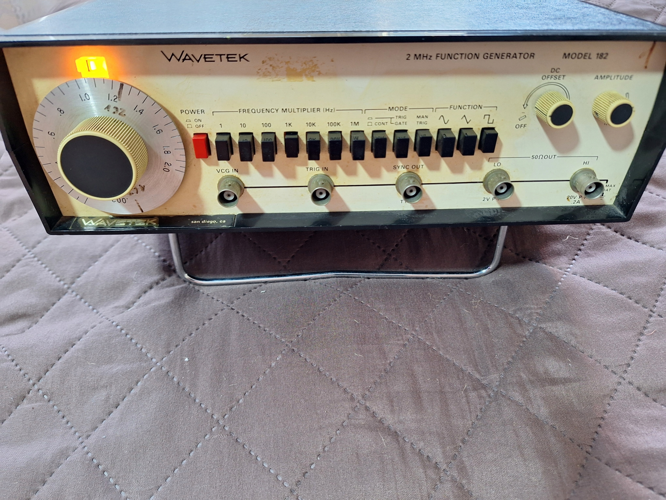 WAVETEK Model 182 Function Generator, 2 Mz