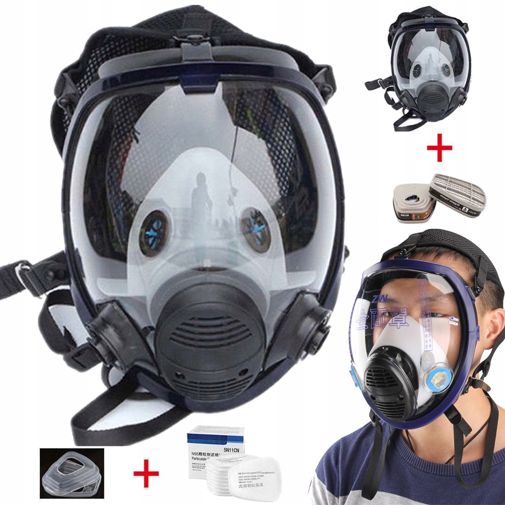 MASKA PEŁNOTWARZOWA 6800 + FILTRAMI DO OCHRONY PRZED CHEMIKALIAMI ZESTAW