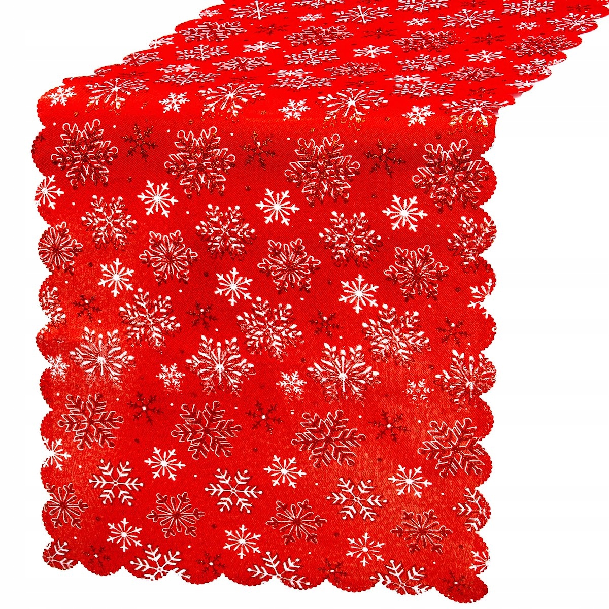 ŚWIĄTECZNY BIEŻNIK NA STÓŁ OBRUS WIGILIJNY ŚWIĘTA 187x34 DEKORACJA CZERWONY Liczba sztuk 1 szt.