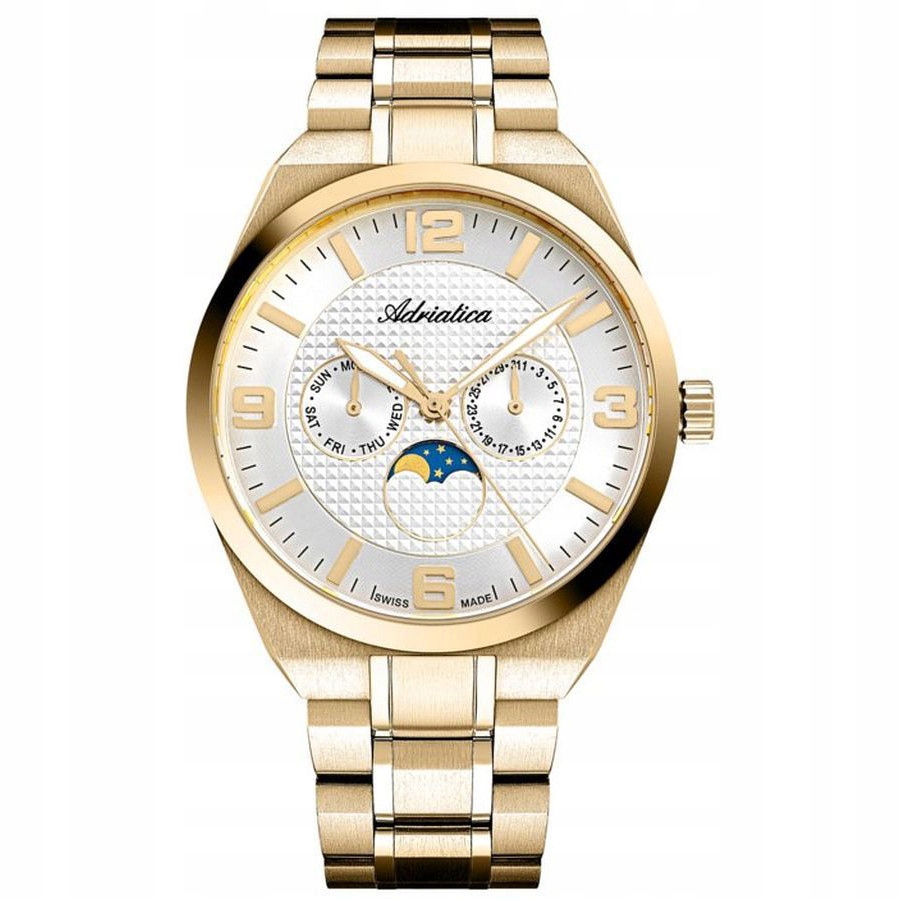 Pánské Hodinky Adriatica A8343.1153QF se zlatým náramkem
