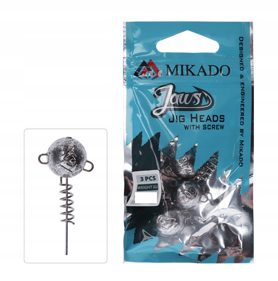 Mikado Główka Jigowa Z Wkrętem Jaws 20G 3SZT