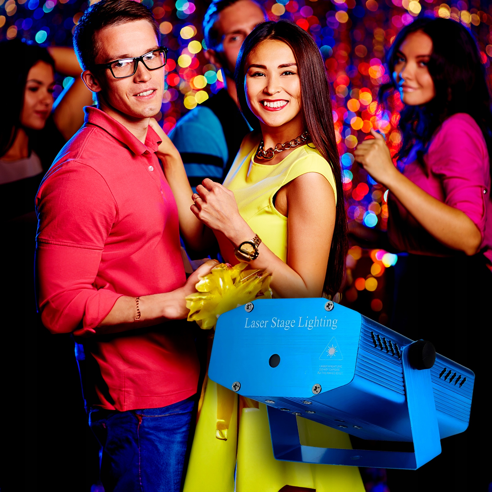 PROJEKTOR LASEROWY LASER LED DISCO DJ STROBOSKOP CZUJNIK DŹWIĘKU IMPREZA Marka Inna