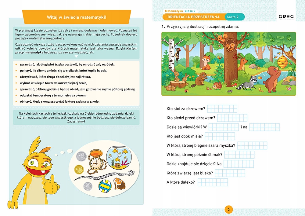 Matematyka Karty Pracy w Szkole i w Domu Klasa 2 Greg ISBN 9788381861113