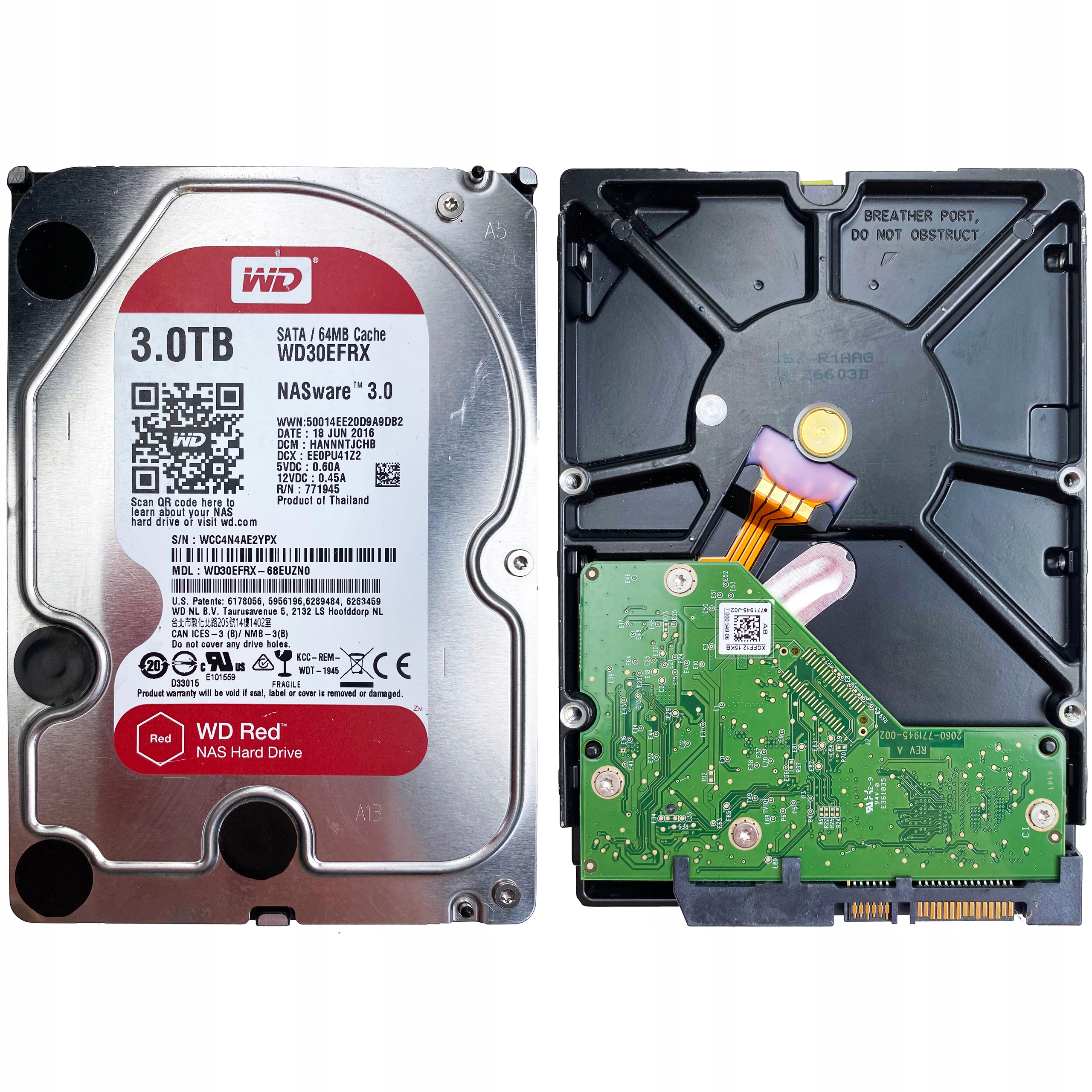 WesternDigital WD30EFRX 3TB 4台セット WD30EFRX | WD30EFRX | WesternDigital WD Red NAS向け SATA3