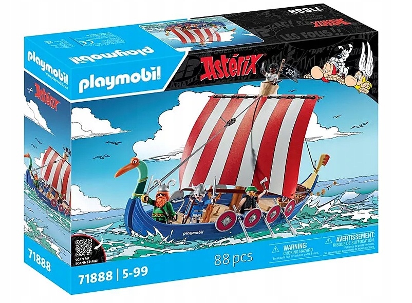 Playmobil Klocki Asterix Statek Piracki Łódź Piracka 4 Figurki 71888