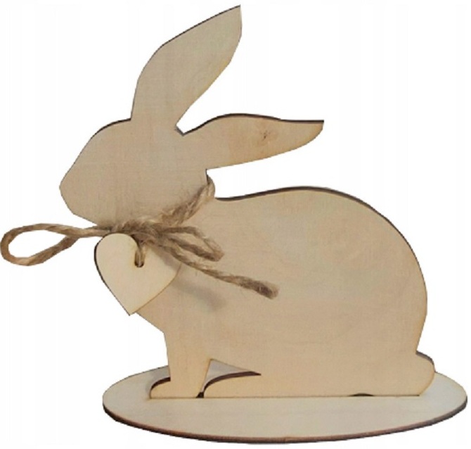 

Zajączek z sercem Wielkanoc Decoupage Na Podstawce