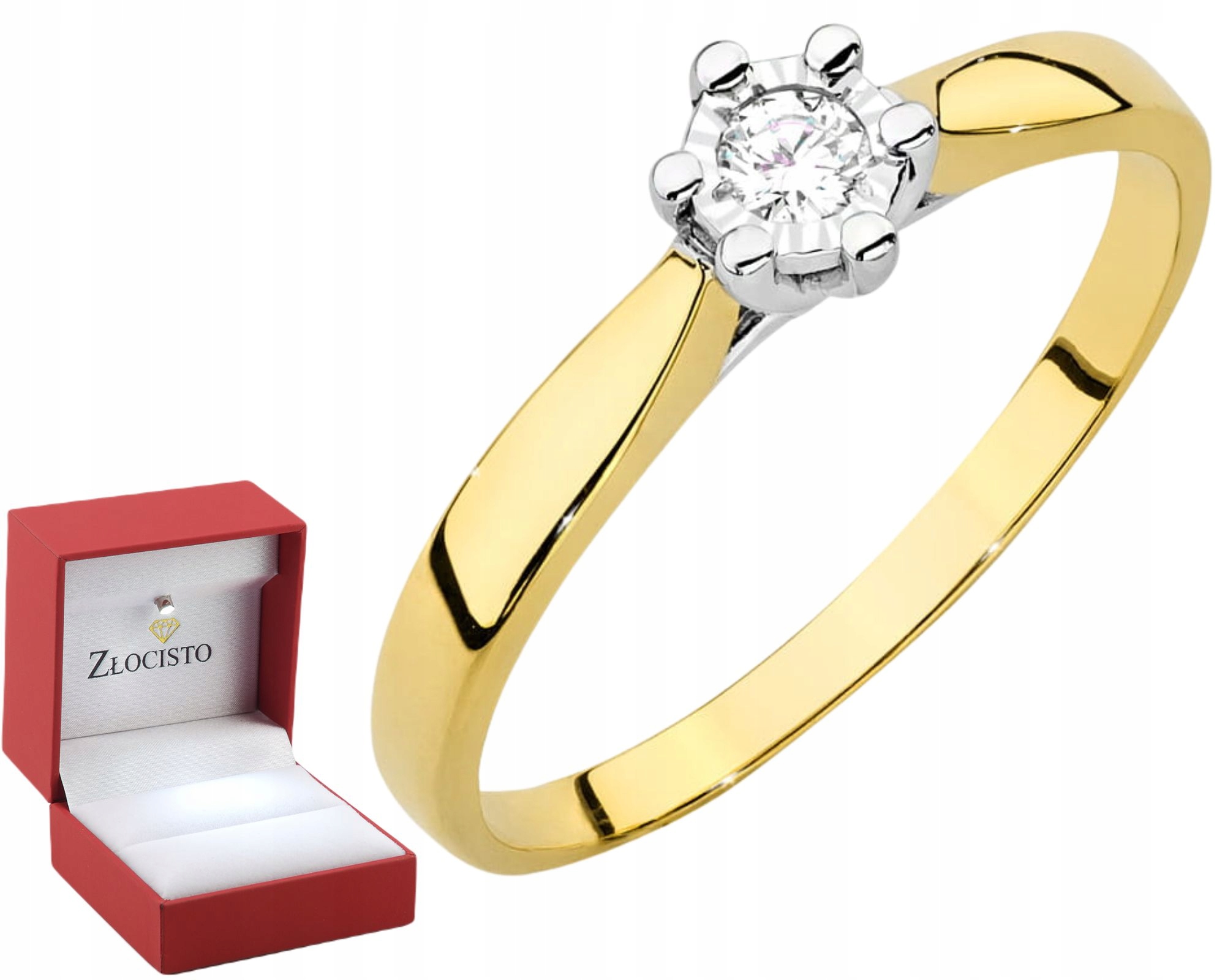 Zlatý Prstýnek S Laboratorním Briliantem 585 Gravírování Dárek