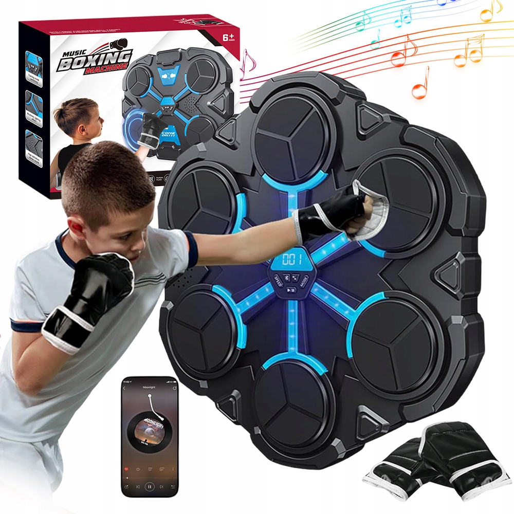 Music Boxing Machine Ściana Bokserska Muzyczna Tarcza Bluetooth Z 9-BIEGOWA
