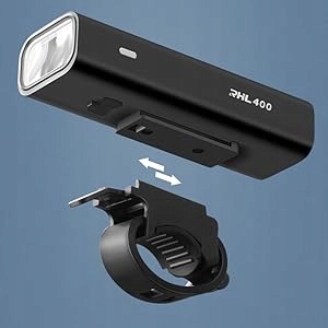 Lampka rowerowa przednia USB-C 4 tryby 2000 mAh 8h IPX6 ROCKBROS RHL400 lm Zasilanie akumulator