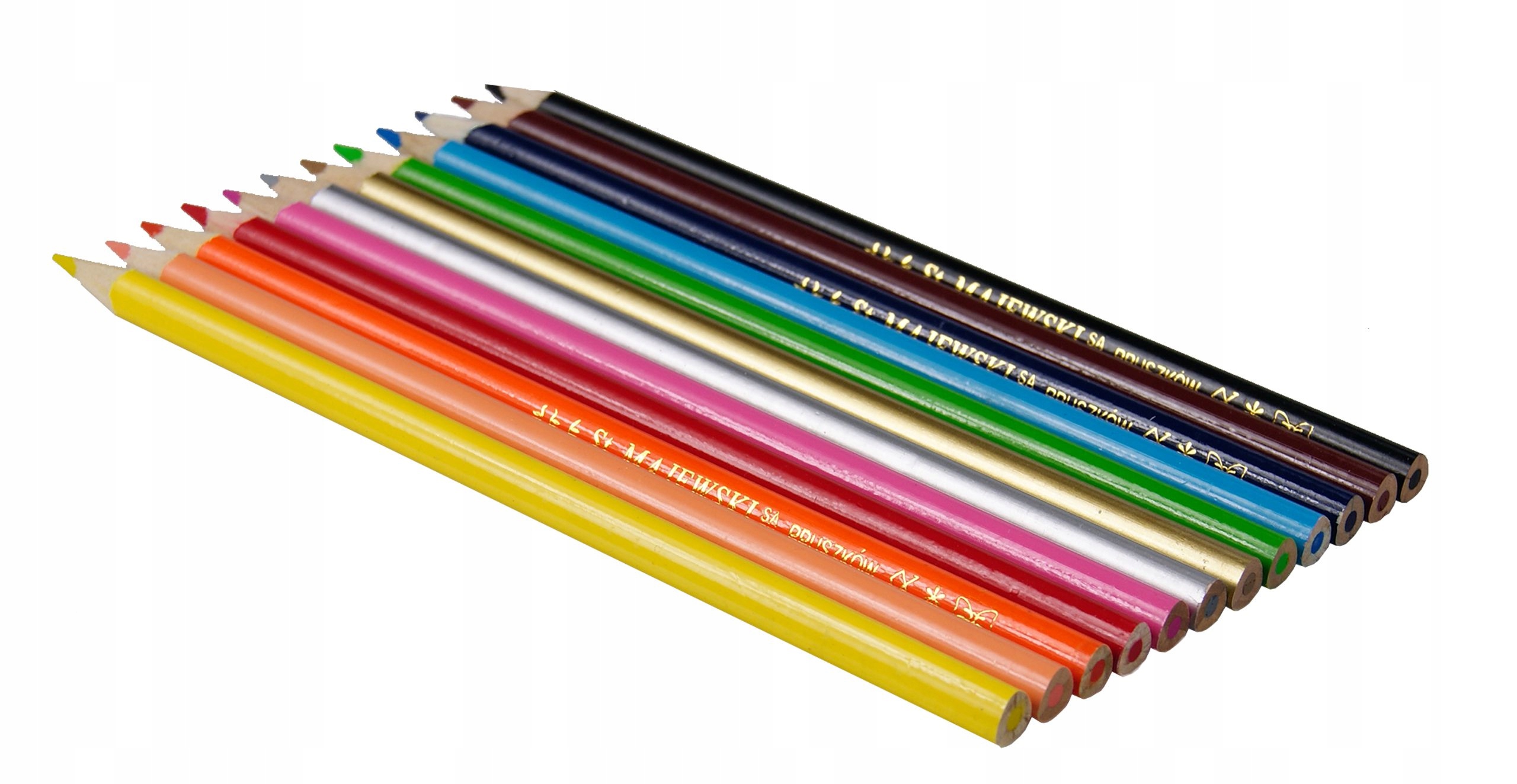 BAMBINO KREDKI OŁÓWKOWE TRÓJKĄTNE 12 kolorów Liczba sztuk w zestawie 12 szt.