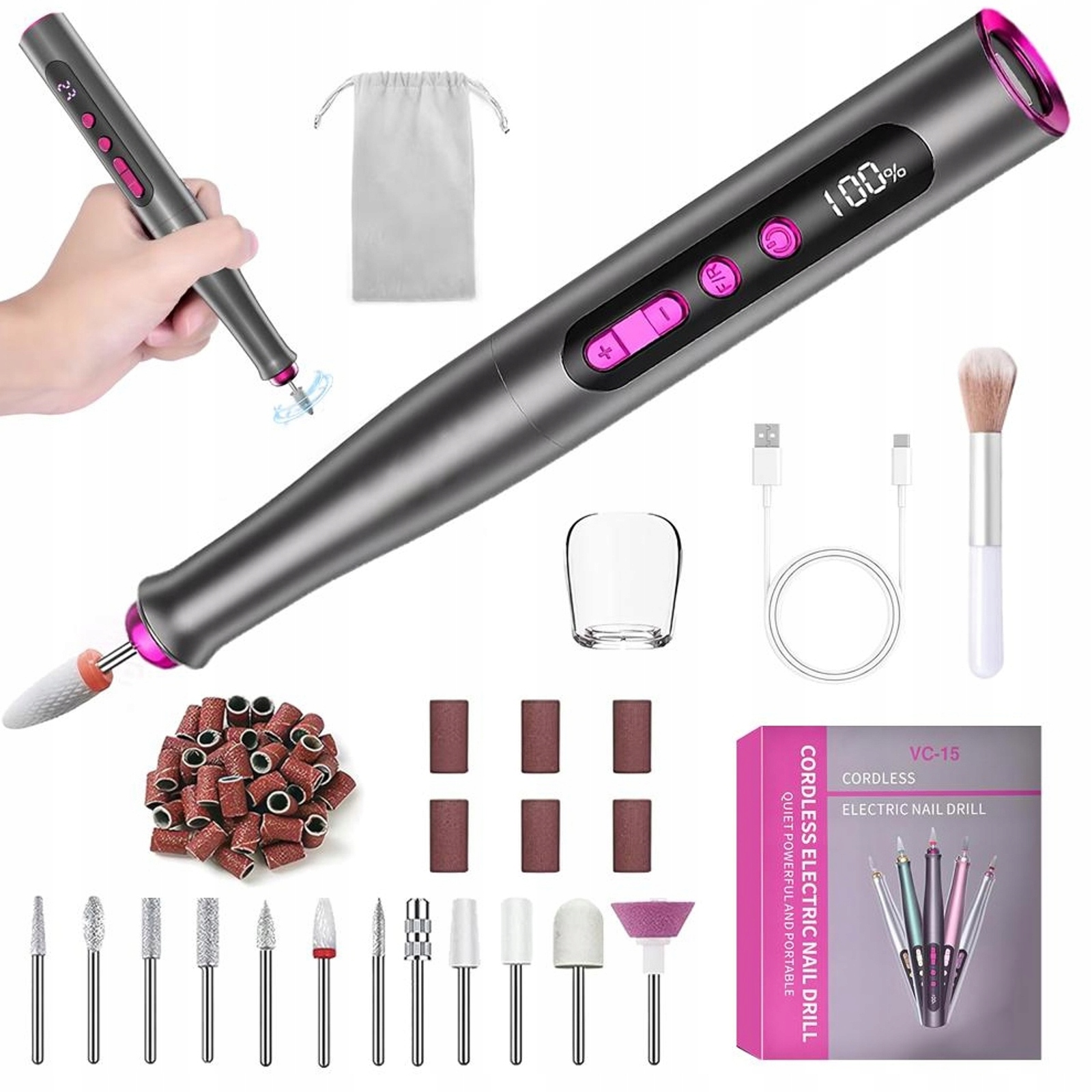 Bruska Pro Salony 35K Rpm Nízké Vibrace Režimem Vlevo-vpravo