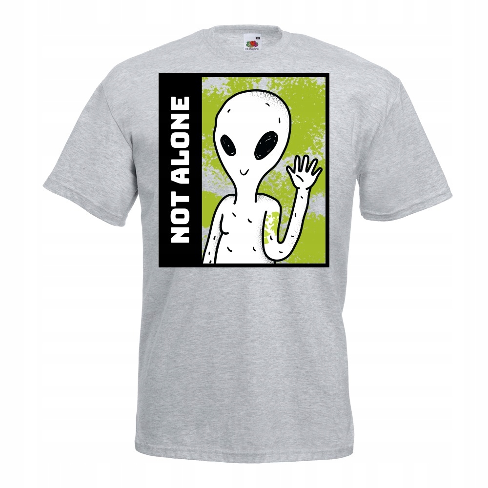 

Koszulka not alone ufo kosmici L szara
